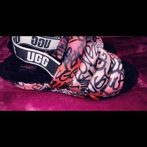 Ugg Puff Yeah Pop Graffiti Wedge Sandal